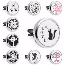 Любовь Кошка крест с ангелами Древо жизни Магнит 30 мм Автомобильный диффузор медальон вентиляционный зажим эфирное масло ароматерапия, духи, медальон 10 шт. колодки
