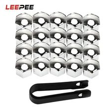 LEEPEE 20Pcs Auto Rad Mutter Kappen Bolt Felgen Spezielle Buchse Auto Hub Schraube Abdeckung Schutz 17mm Auto Styling außen Dekoration