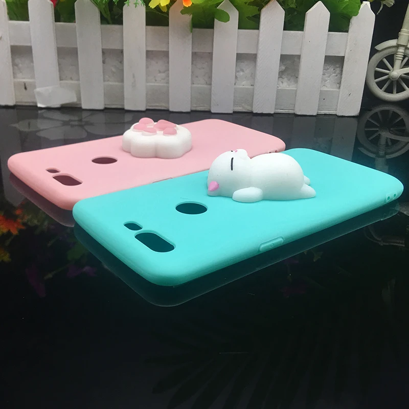 Cute 3d Squishy Cat Silicon TPU Soft Case For oneplus 6 Candy Color Back Cover one plus 5T one plus 5 T 1+5 1+5T 1+6 phone cases (5)