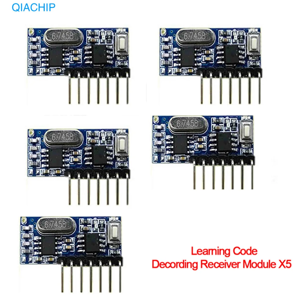 

5Pcs 433Mhz Wireless Remote Control Switch 4CH RF Relay EV1527 Encoding Learning Module For Light Relay Receiver Diy Kit