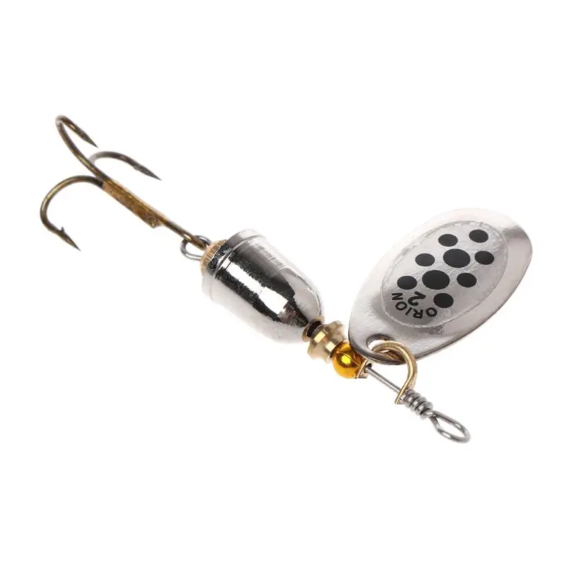 

5 Pcs/Set Hot Sale Fishing Bait Sequin Reflective Rotation Spoon Hard Lure Artificial Baits Mixed Spinner Noise Treble Hook Feat