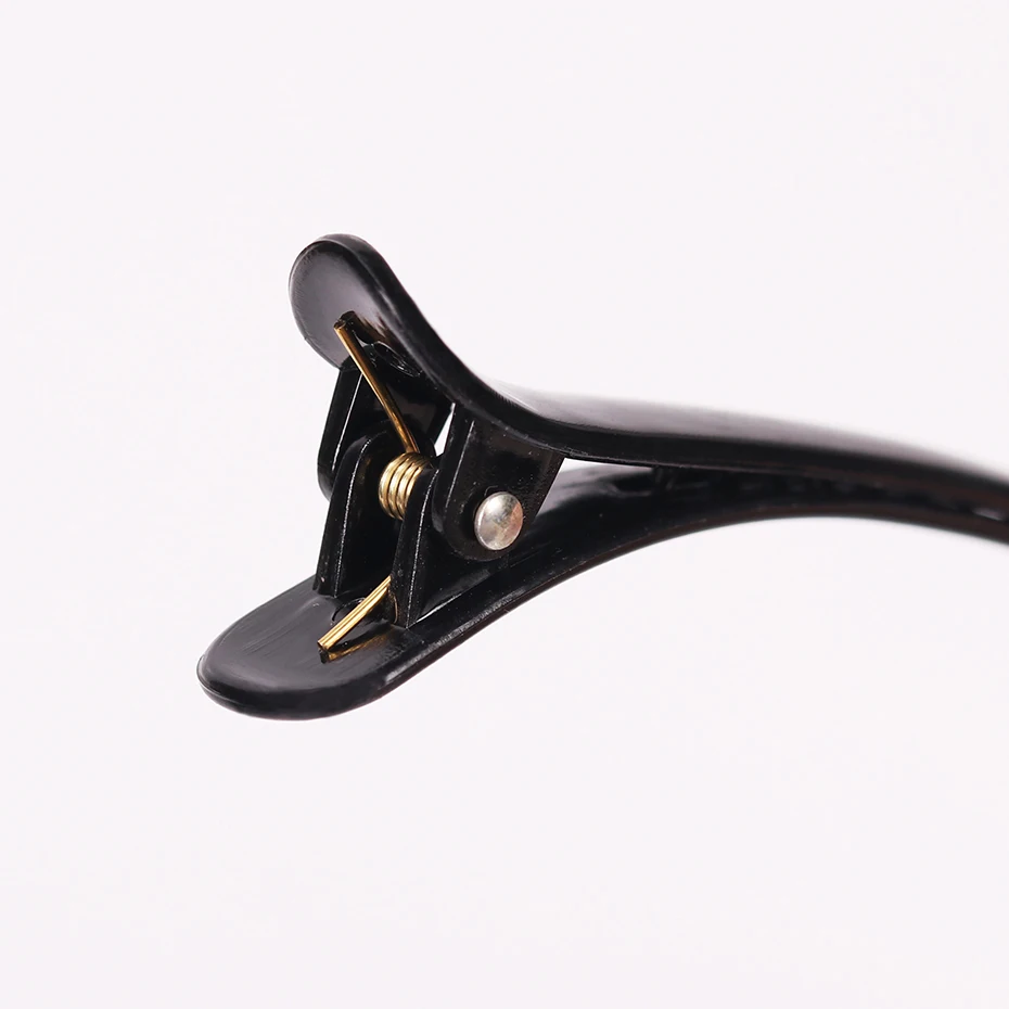 10PCS Professional Hairdressing Salon Hairpins Black Plastic Single Prong DIY Alligator Hair Clip Hair Care Styling Tools