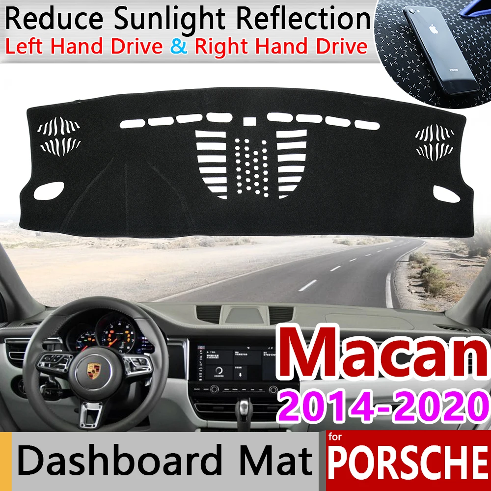 

for Porsche Macan 2014~2020 Turbo GTS S Anti-Slip Anti-UV Mat Dashboard Cover Pad Shade Dashmat Protect Carpet Accessories 2018