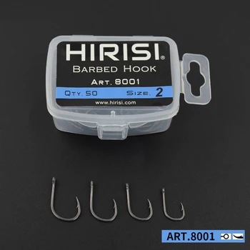 BEST PROMO ❤️ 50pcs Barbed Teflon Coated Carp Fishing Hooks with Eye Design in Japan Made by High Carbon Steel 8001 - discount item 25% OFF Sports & Entertainment