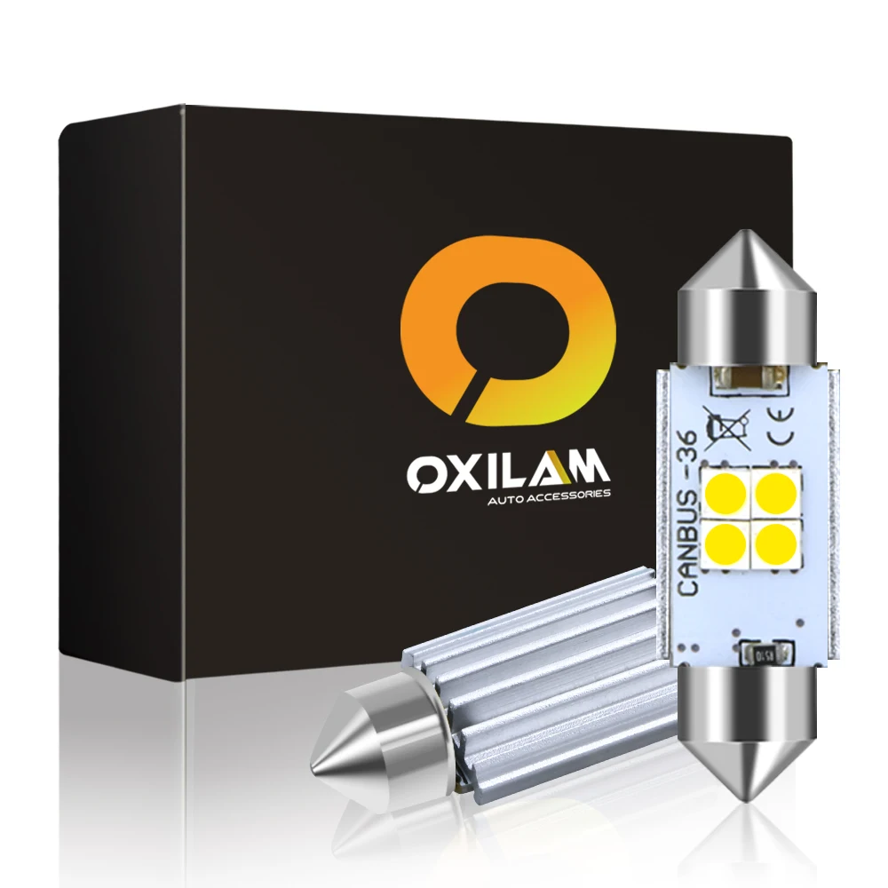 Светодиодсветильник лампа OXILAM C5W для салона автомобиля 31 мм 36 41 6000 К 12