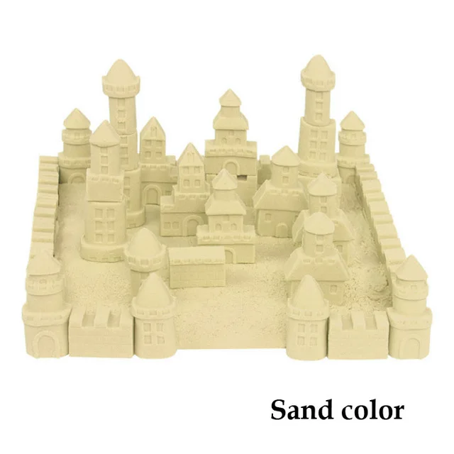 Цветной динамический песок, веселое космическое волшебное пляжное движение, детские игрушки 500 грамм - Цвет: Sand color sand
