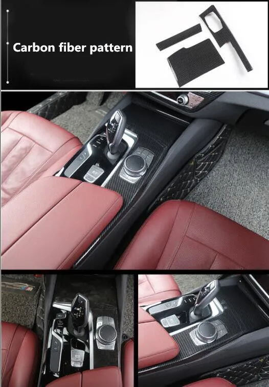 For 18-19 BMW New 5 Series Modified Interior 525li530i540 Carbon Fiber Multimedia Water Cup Shelf Decoration