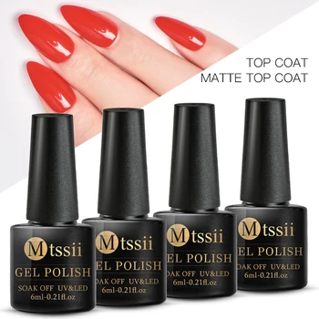 

Mtssii UV Gel Nail Polish Top coat Base and Top coat Varnishes Nail Gel primer Long Lasting Soak off UV Gel Nail Art Manicure