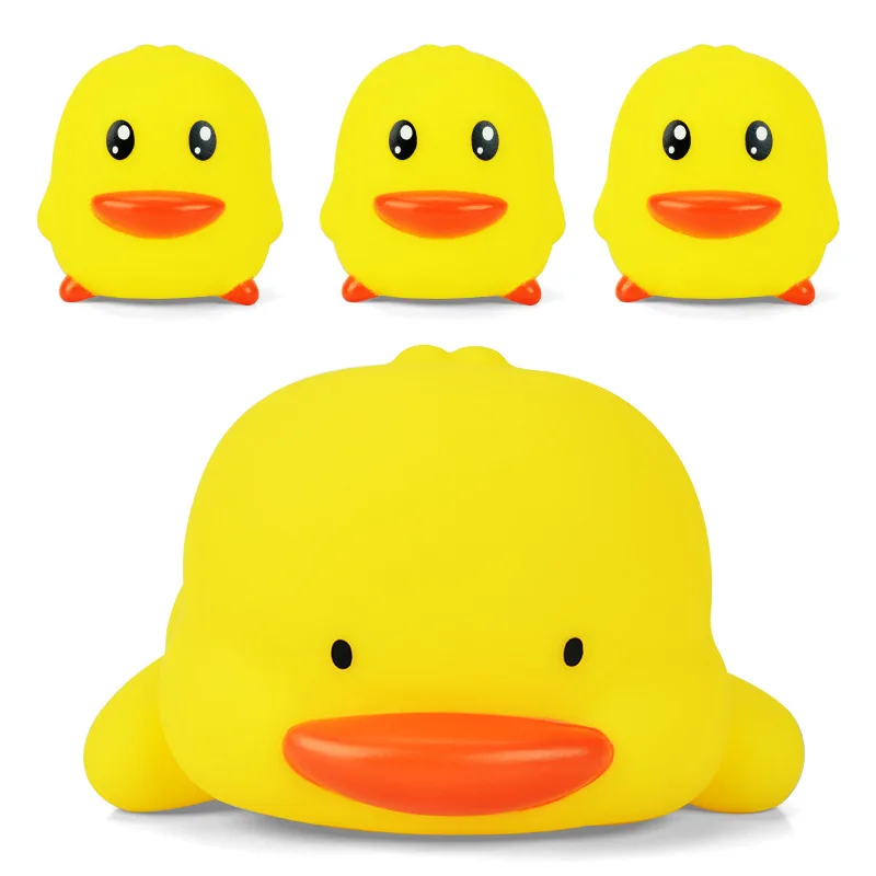6 Pcs Rubber Ducks Sqeeze sounding Dabbling Toys Fun Kids Bathing Duck