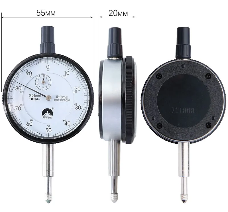 Цифровой индикатор метрический/дюйм 0-12,7 мм циферблат индикатор 0-10 мм/0,01 с магнитным основанием держатель стенд манометр измерительный инструмент