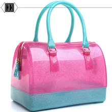 2016 women’s handbag candy handbags popular Fashion PVC waterproof Pillow candy jelly bags designer handbags