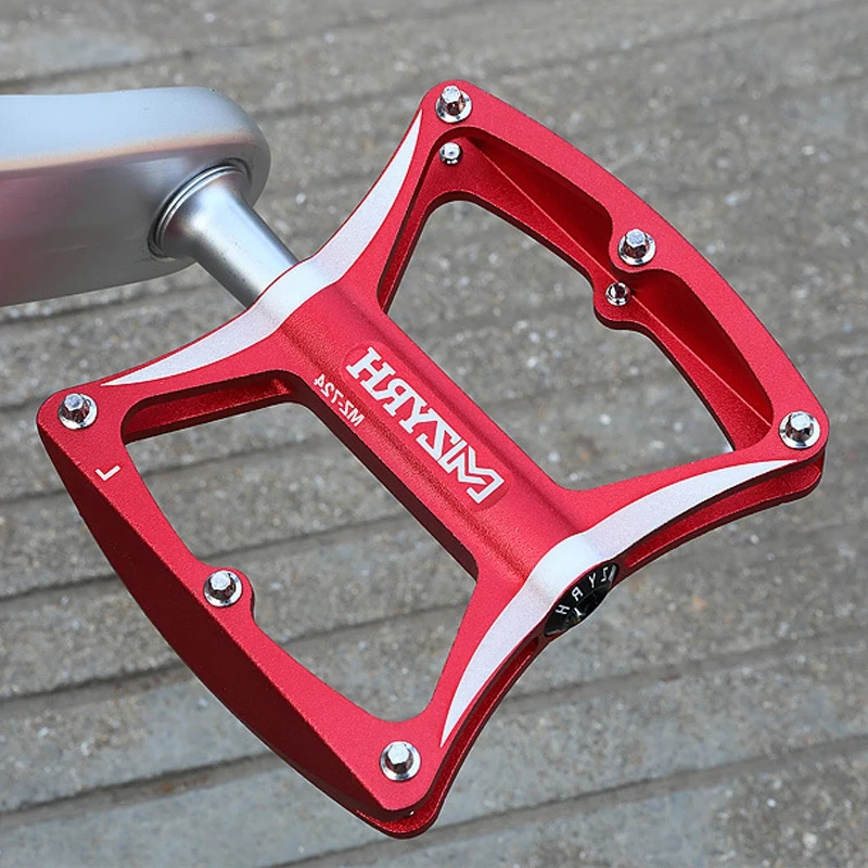

Road Bike Anti-Slip Pedals Bicycle Aluminum Alloy Hollow Bearing Foot Pedal Ultra-light MTB Road Cycling Flat Platform Pedal