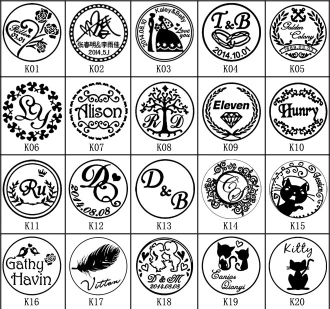 1 DIY customize double Name 2 initials personalized Letter stamp/Sealing Wax /wedding Wax Seal Stamp Custom invitations envelop