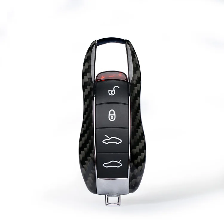 Чехол для дистанционного ключа из углеродного волокна Porsche Panamera 970 971 Cayenne Macan Boxster