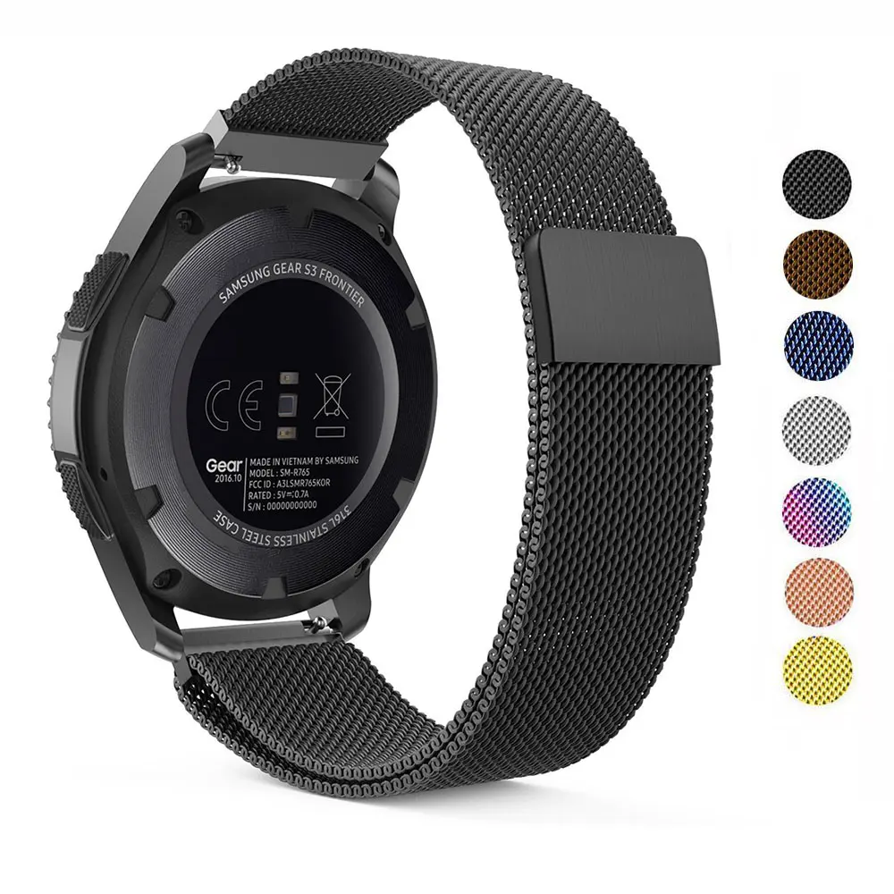 

Milanese Strap band for Samsung Galaxy Gear s3 active 42/46mm 20mm for S2 Classic watch Gear S3 22mm watchband 16 18 24mm