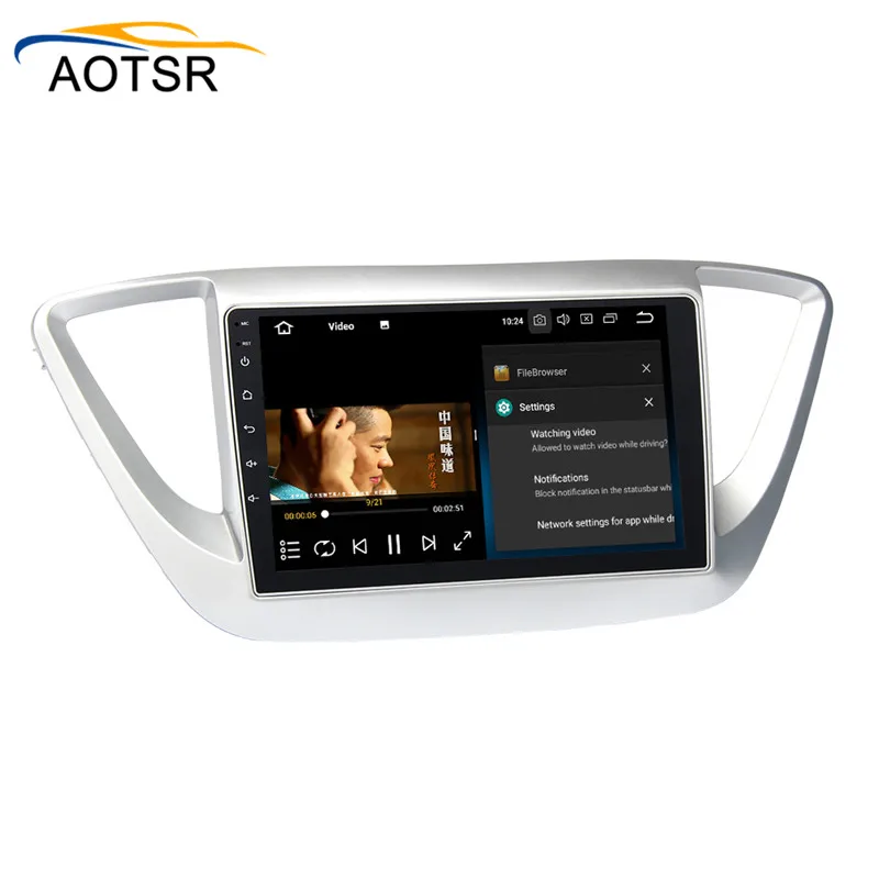 Discount 2 din Android 8.0 Car multimedia player Radio head unit For Hyundai Solaris Verna 2017 2018 gps navigation Stereo no dvd 4+32G 6