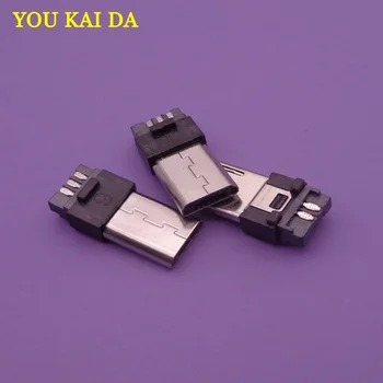 

10pcs Micro USB socket Type B 5Pin Male Plug Wire Solder Connector For DIY Welding Type Tail Charging port Mobile Phone