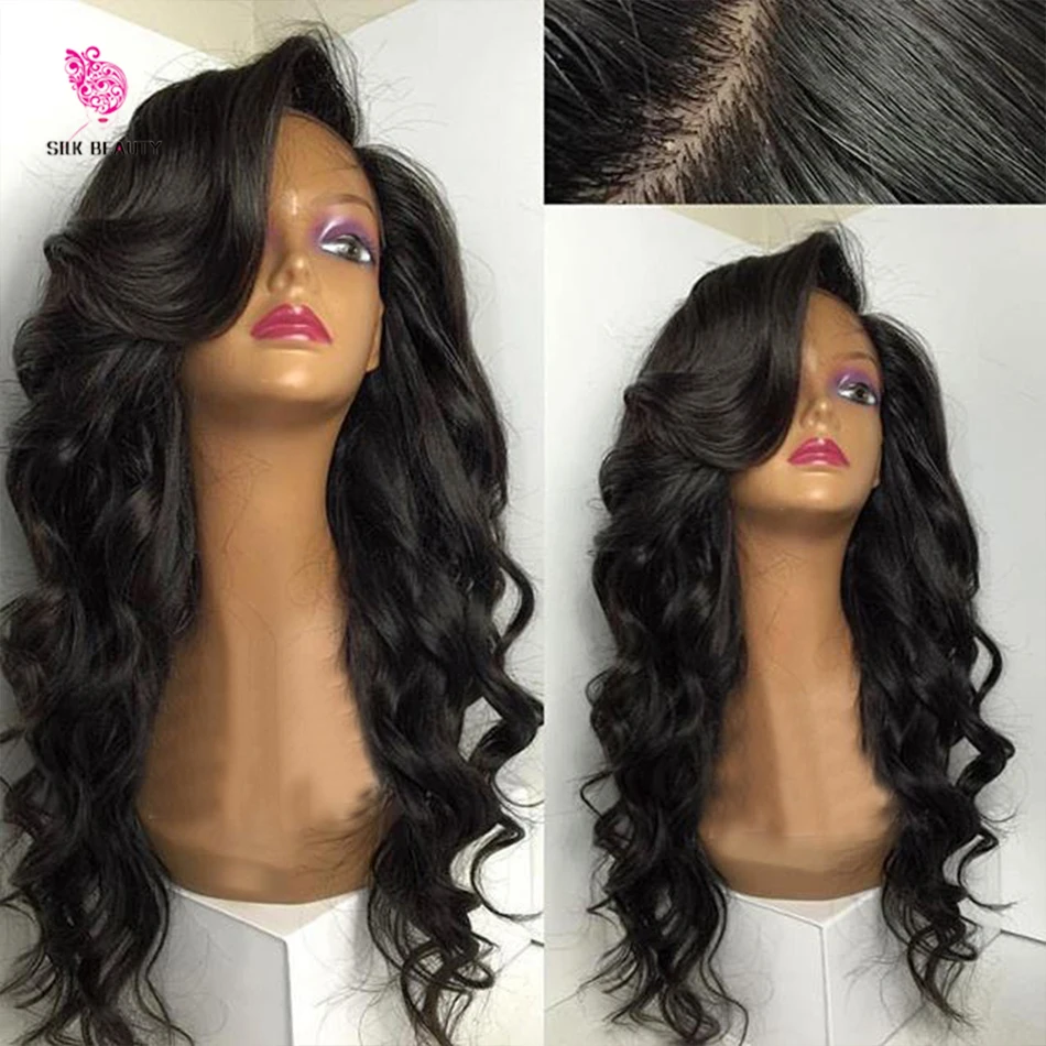 Hot Glueless Silk Base Wig 4x4 Silk Top Loose Wave Full Lace Wig 180
