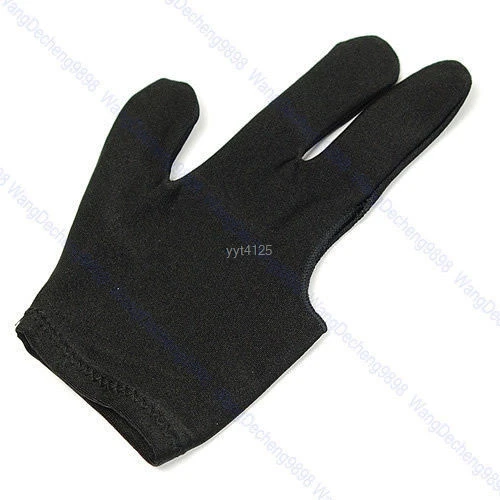 

1PCS Black Billiard Gloves Cue Billiard Pool Shooters 3 Fingers Gloves High Quality NEW