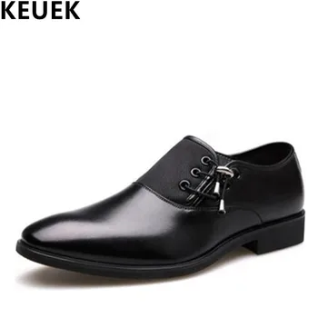 

Luxury brand Male Casual leather shoes Genuine leather Breathable Business Dress shoes Pointed Toe Lace-Up Flats Oxfords 021