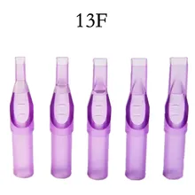 50 шт плоский/Magnum Размер 13 одноразовые фиолетовые короткие татуировки наконечник трубки сопло поставка-13 футов