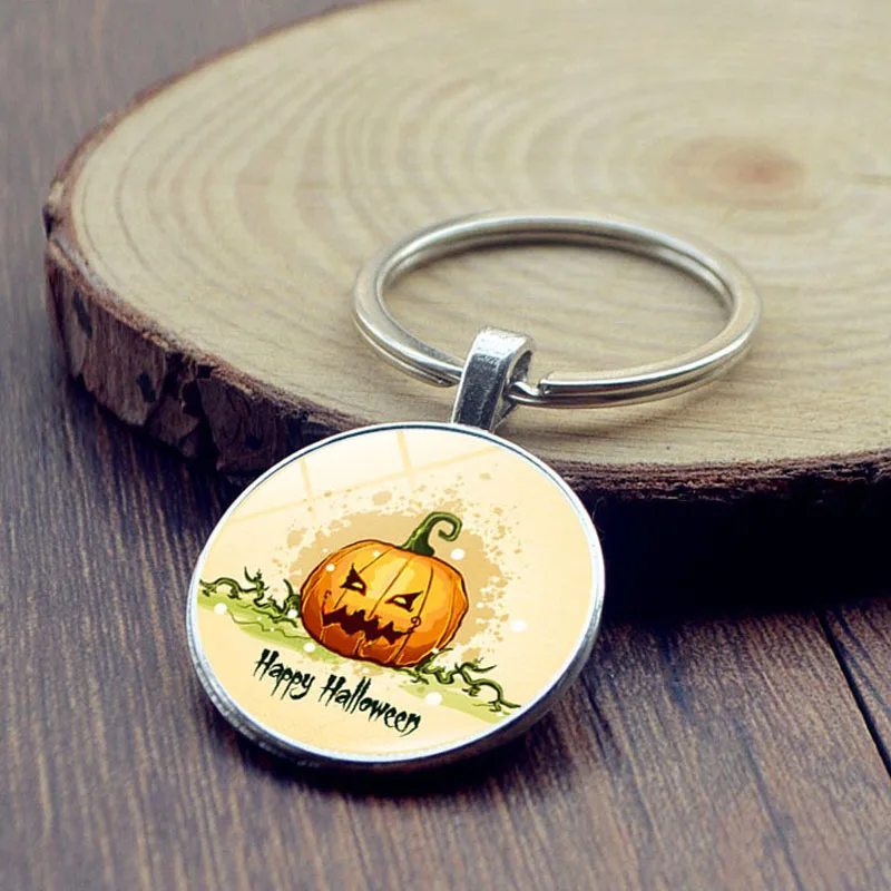 High Quality DIY Halloween Party Keychain Jewelry Witch Pumpkins Art