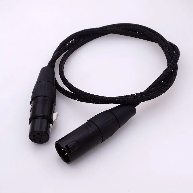 Cables de cobre de 4 núcleos de 1 metro, cable de audio balanceado xlr