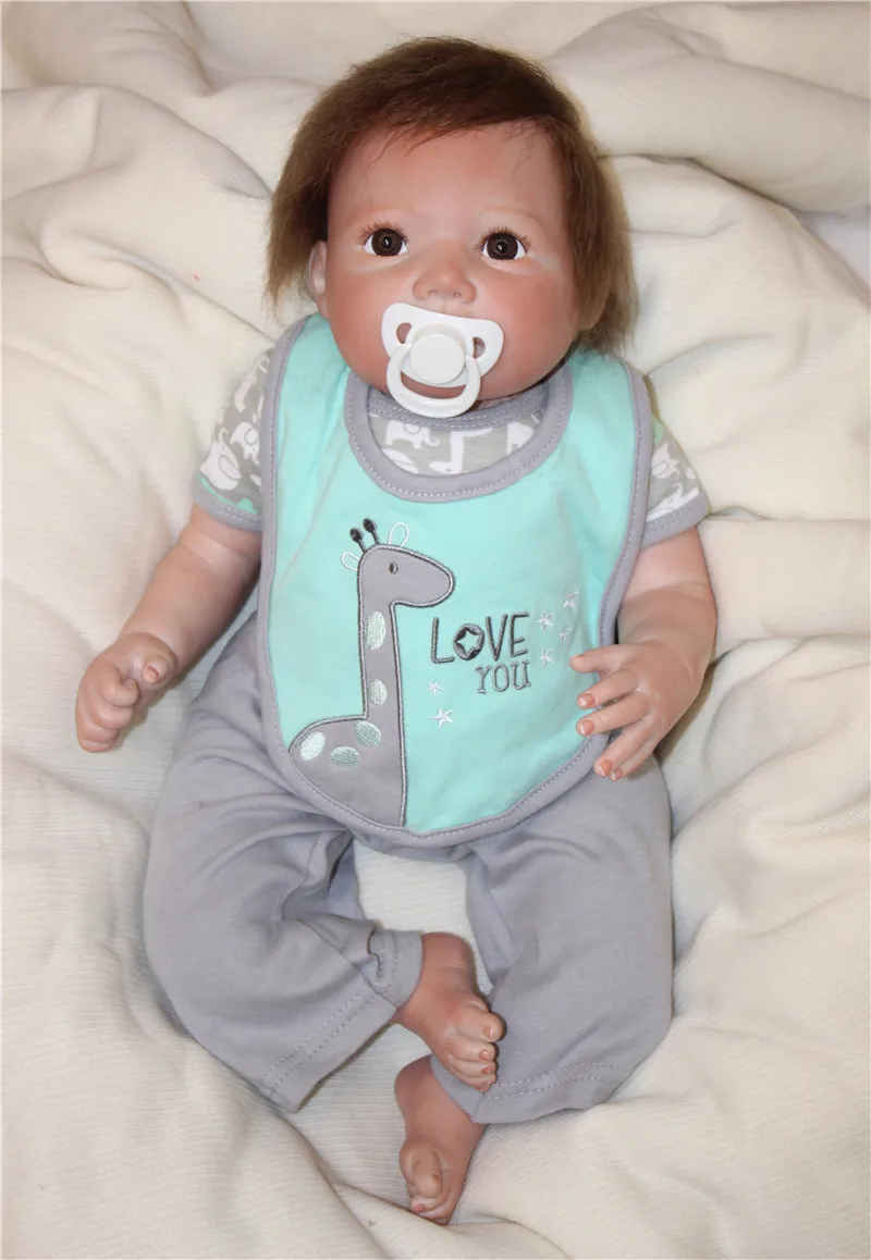 2" возрождается куклы Baby Boy для подарок для ребенка куклы хлопок тела мягкого силикона возрождается младенцев Bebe жив bonecas Reborn