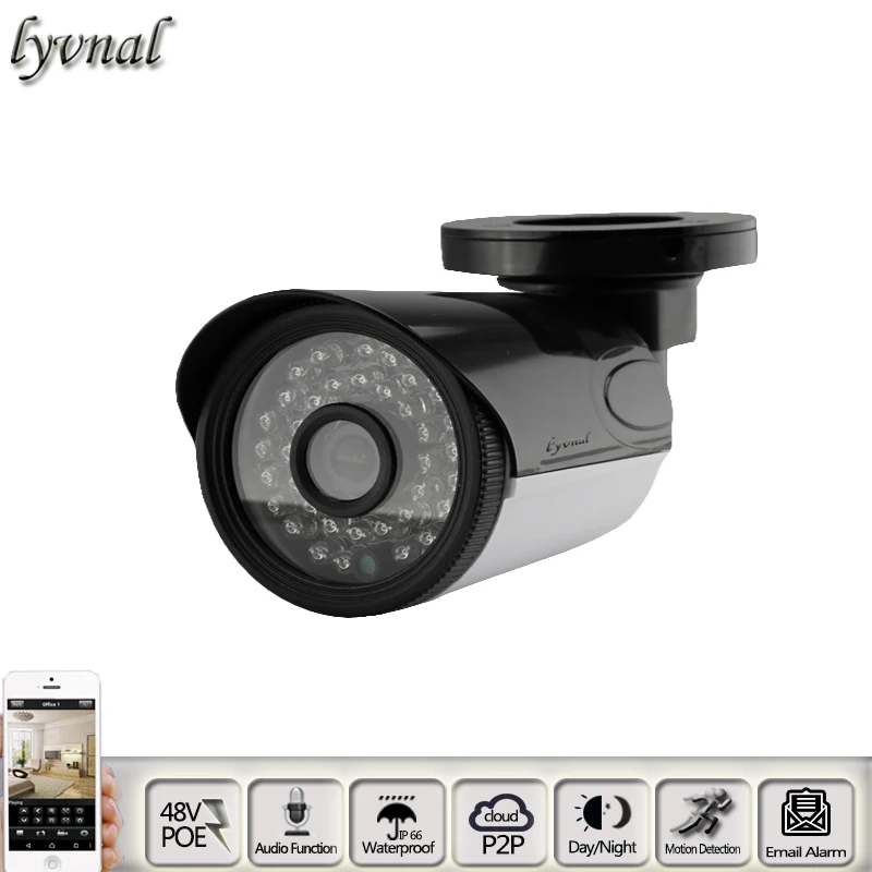 

IP Camera POE 48V HT-9318 1080p p2p onvif bullet ip camera waterproof night vision 720p 960p cctv Security camera system