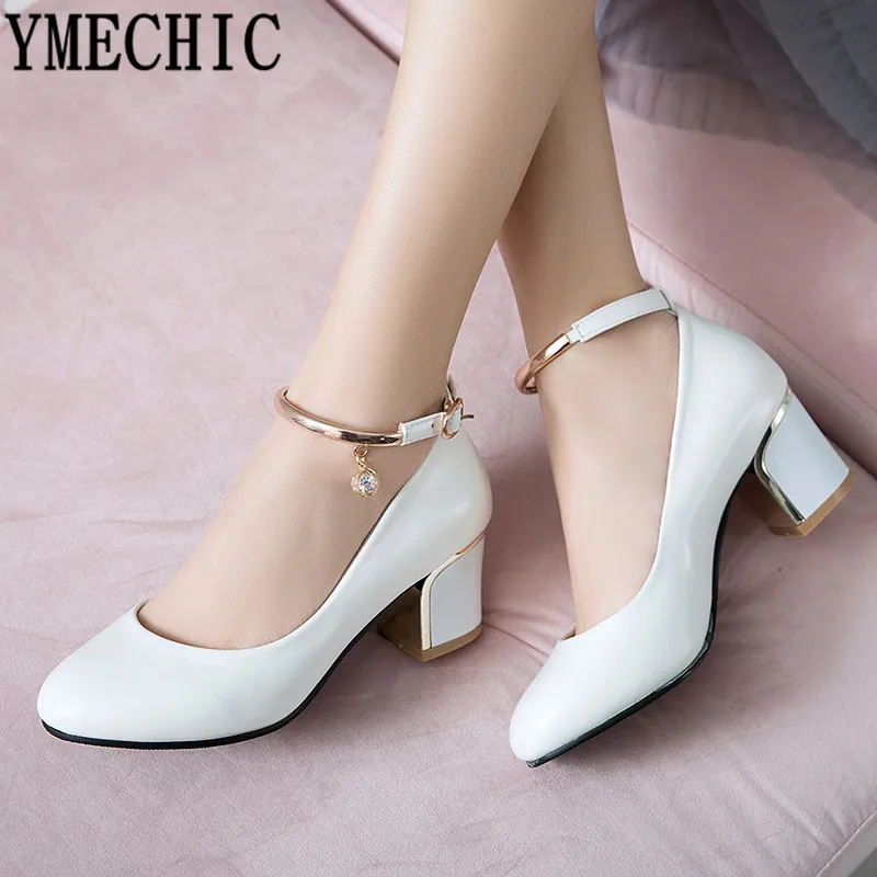 Женские туфли с ремешком на щиколотке YMECHIC 2019 женские туфли-лодочки кристаллами