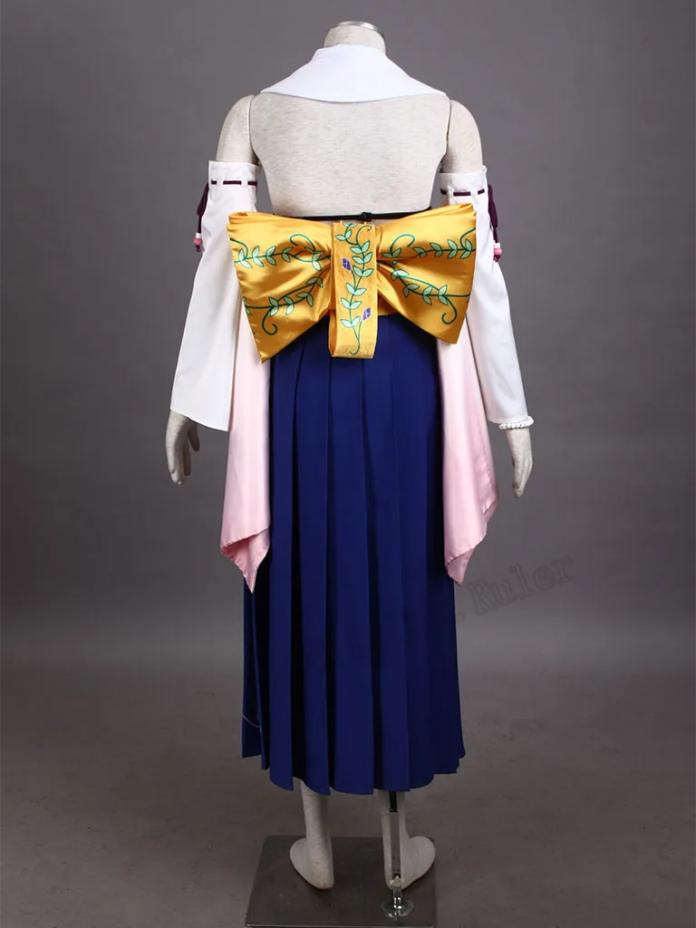 Лидер продаж Final Fantasy X FF10 Yuna Summoner Косплей Костюм Любой размер полный костюм Высокое качество
