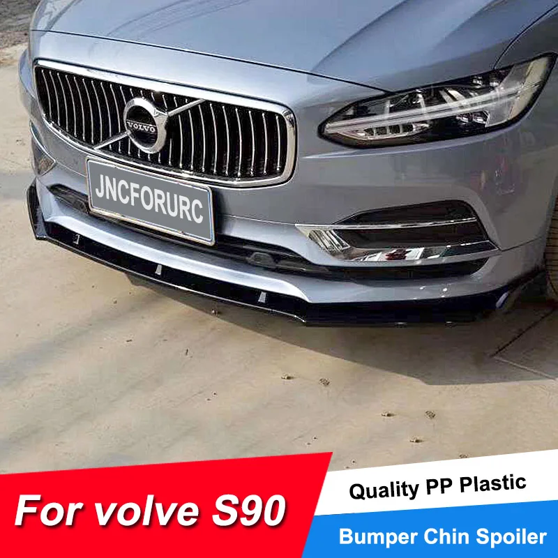 Спойлер для бампера volvo S90 2017 18 19 декоративный элемент защита подбородка
