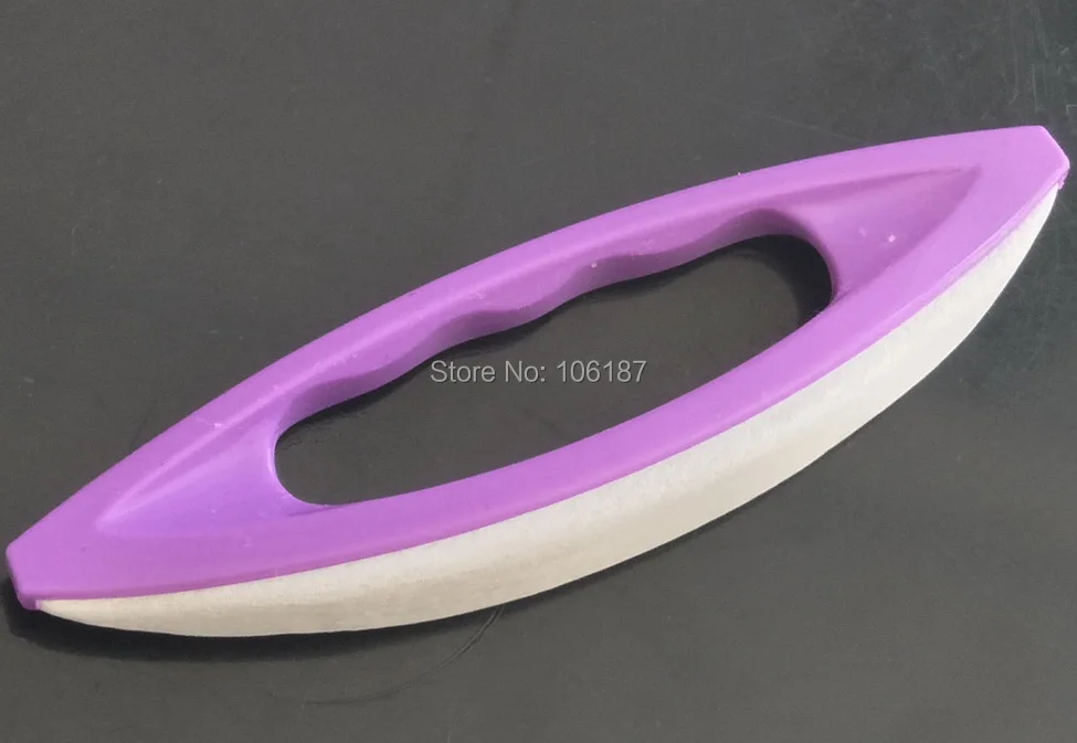 Nail Care Buffer Art Leather Soft Purple Plastic Size Polish Tool Tips