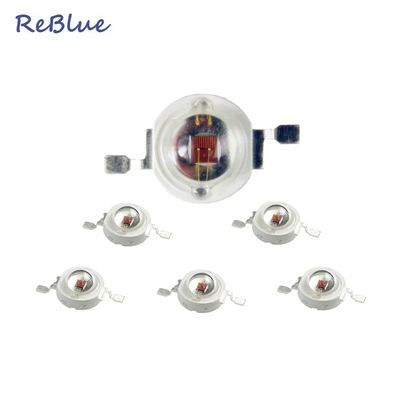 25 шт. ReBlue 3 Вт светодиодный Диод IR 740nm красный светодиод 660nm 630nm 42mil чип 3w-led-диод Высокая мощность диод 3 Вт УФ-светильник бисер лампа для выращивания