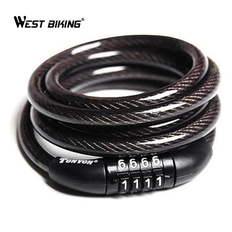 WEST BIKING Universal Bicycle Lock Safe Computer Locks High Security