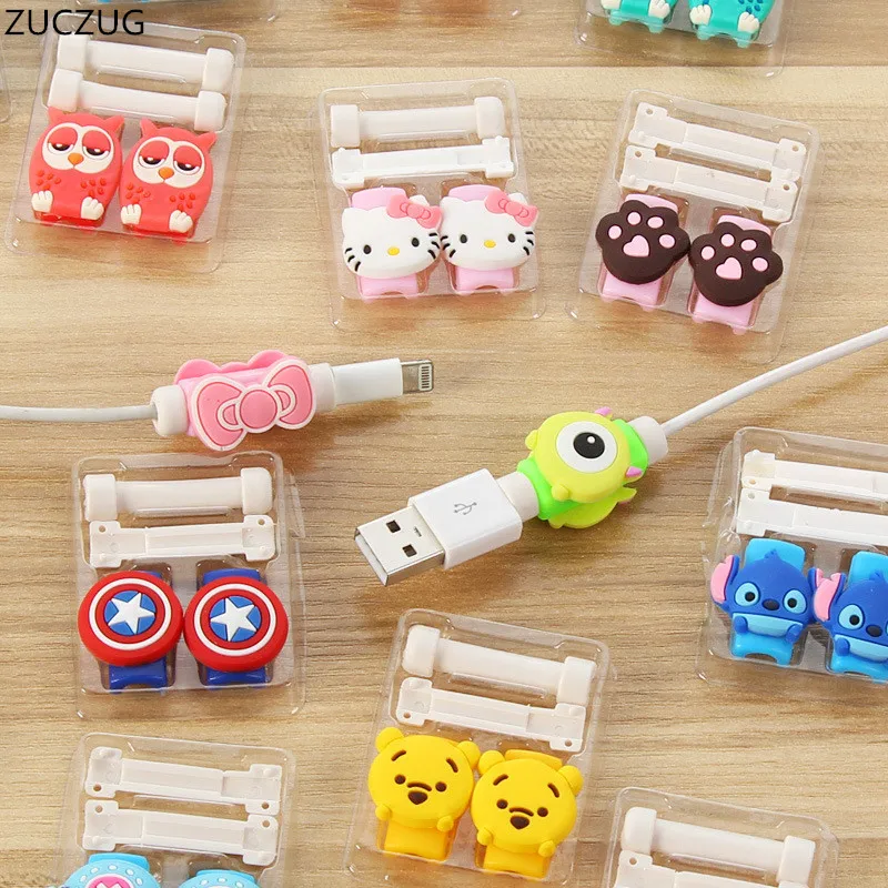 ZUCZUG 1 Cute Lovely Cartoon 8 Pin font b Cable b font Protector de cabo USB