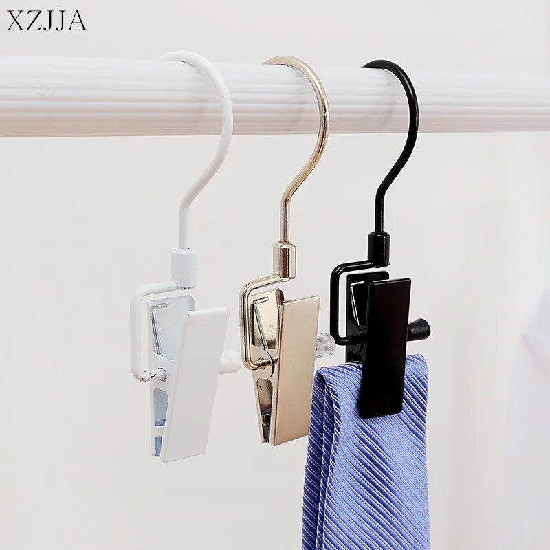 XZJJA 1PC Metal Rotating Clothes Hooks Peg Travel Portable Hanging