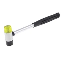 UXCELL новые 1 шт. 10 дюймов покрытая пластиком ручка Сменные двойной головкой резиновый молоток