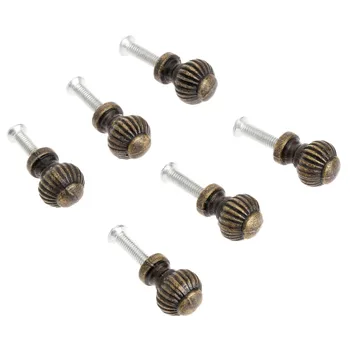 

6pcs Furniture Fittings Cabinet Handles and Knobs Vintage Furniture Knob Antique Brass Drawer Cupboard Door Handle Pulls Knob