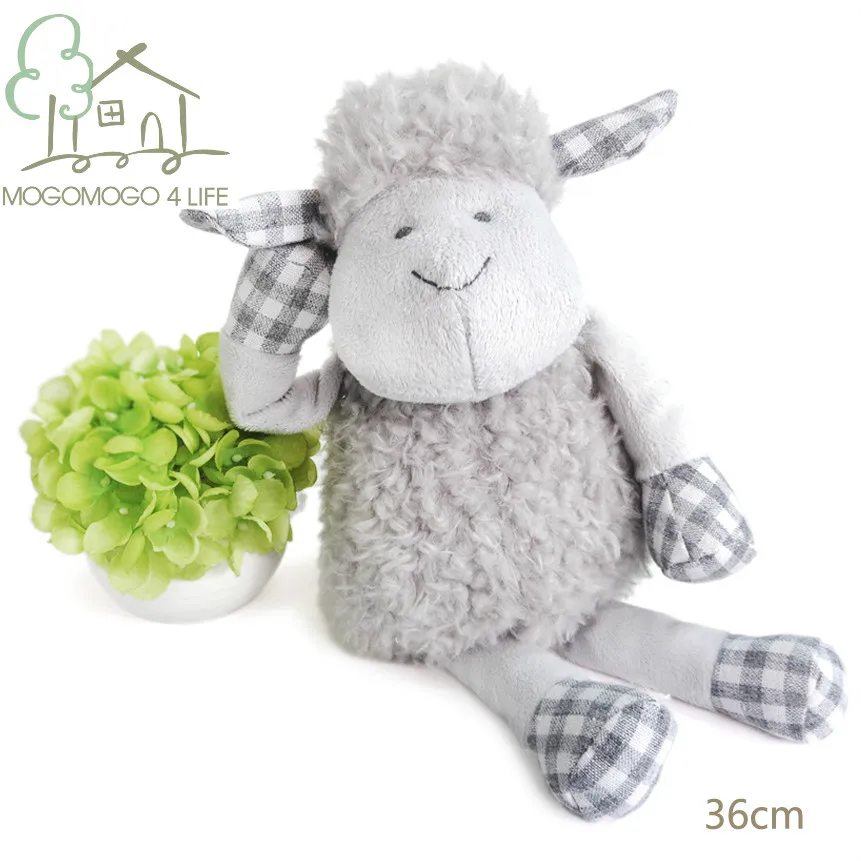

36cm Luxury hand-made high quality cute grey sheep plush toys mainly for stuffed animals
