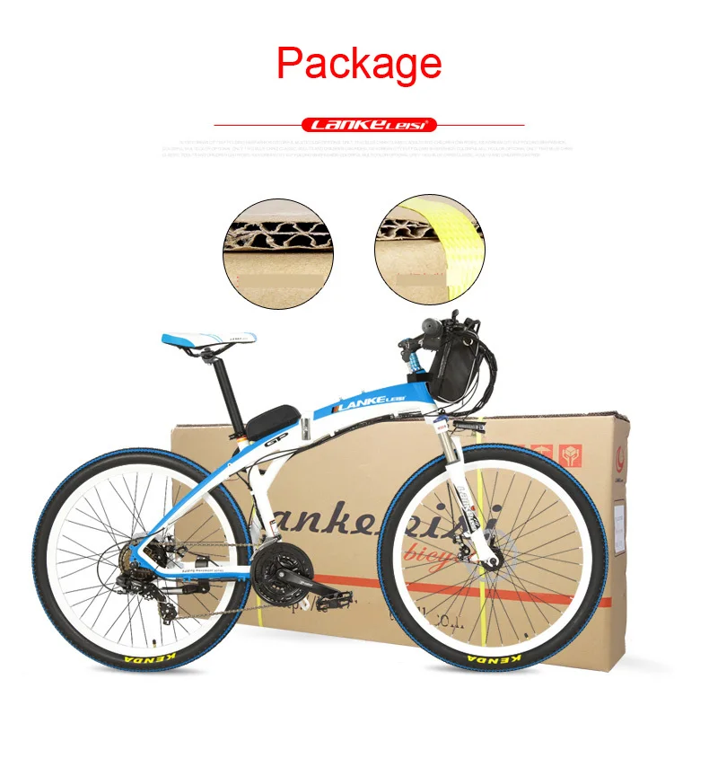 Best Lankeleisi GP Electric Bicycle, Folding Bike, 26 inches, 36/48V, 240W, Disc Brake, Fast-folding, Mountain Bike 26