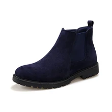 The Chelsea Boot Men Suede Hombre Martin Boots Over Heel Leather Ankle Boots Vintage Sewing Thread Britain Botas designer luxury