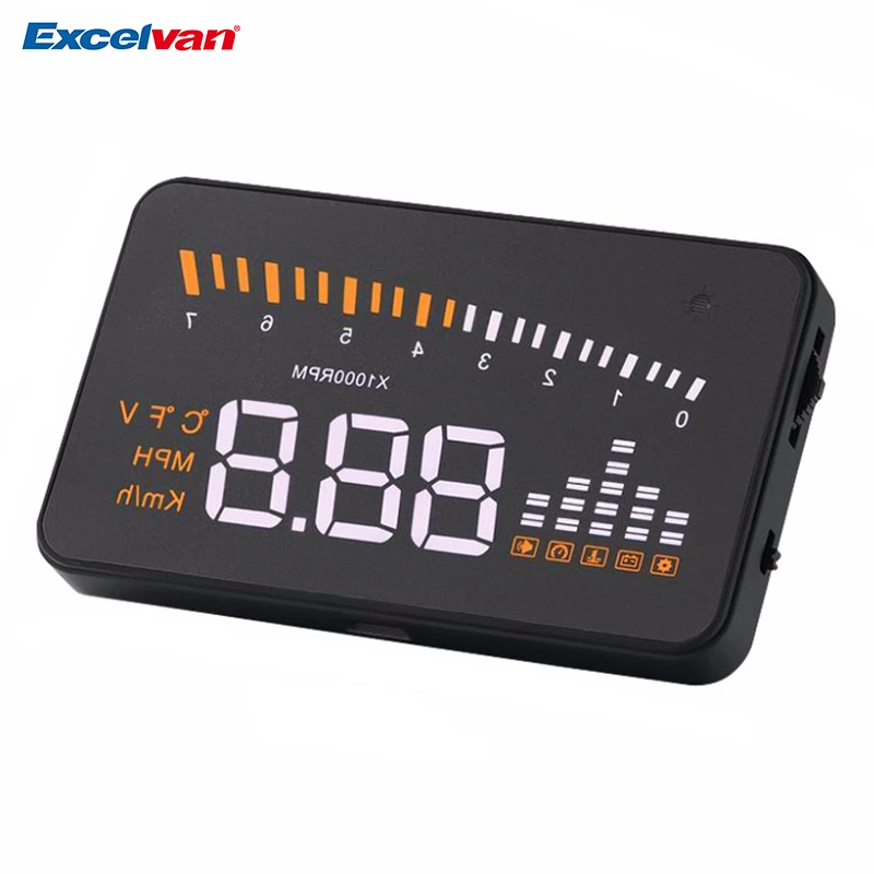 imágenes para Excelvan 3 "x5 coche sistema de alarma de exceso de velocidad de advertencia parabrisas hud head up display proyector auto interfaz obd2 ii imágenes para Excelvan 3 "x5 coche sistema de alarma de exceso de velocidad de advertencia parabrisas hud head up display proyector auto interfaz obd2 ii