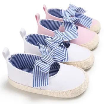 

Toddler Newborn Infant Baby Girls Bow Anti-slip Crib Shoes Soft Sole Sneakers Prewalker 0-18M