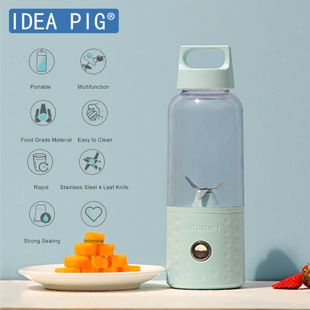 

500ml Mini USB Rechargeable Portable Juicer Electric Smoothie Blender Machine Mixer Mini Juice Smoothie Maker Blenders Household
