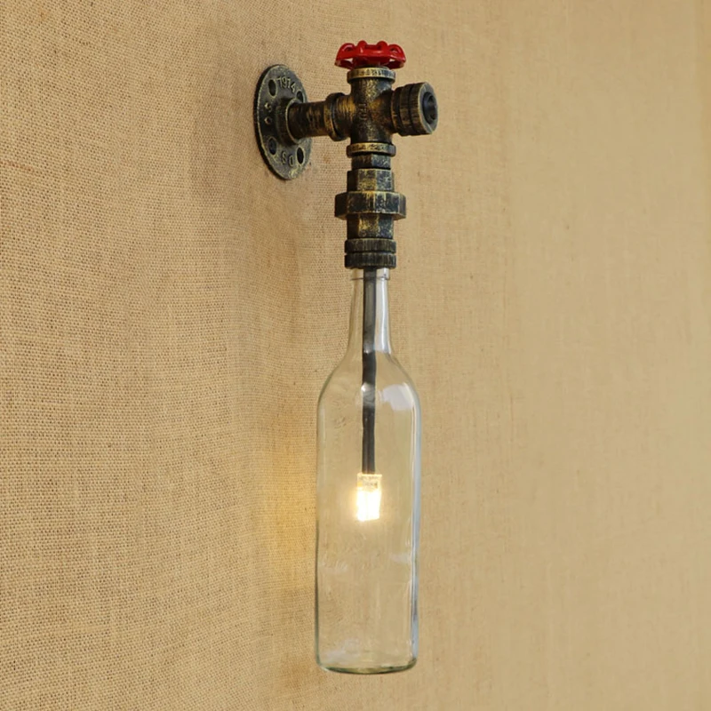 Industrial LED wall lamp Glass shade iron rust Bathroom wall light with G4 light bedroom light foyer study decoration Sconce Industrial LED wall lamp Glass shade iron rust Bathroom wall light with G4 light bedroom light foyer study decoration Sconce