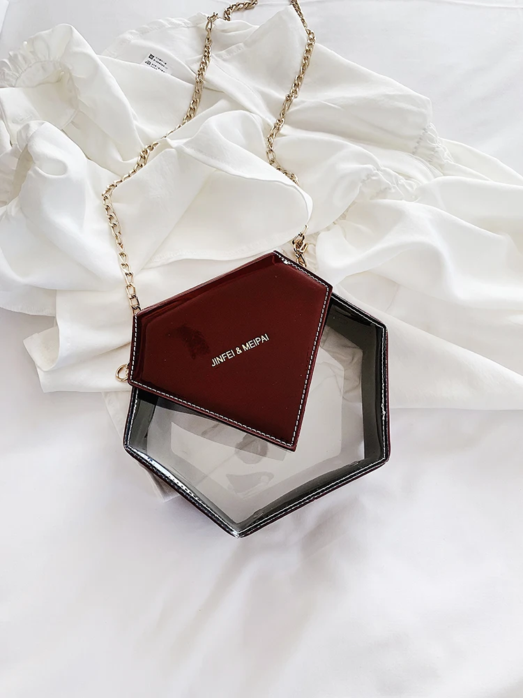 

Summer handbags new 2019 chain shoulder messenger bag transparent jelly package