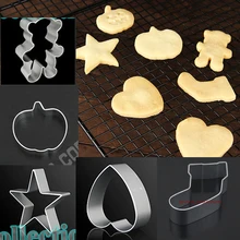 Best формочка для рождественского печенья инструмент 5 шт. милый медведь Xmas чулок Звезда Любовь форма украшения торта алюминиевый сплав печенье плесень