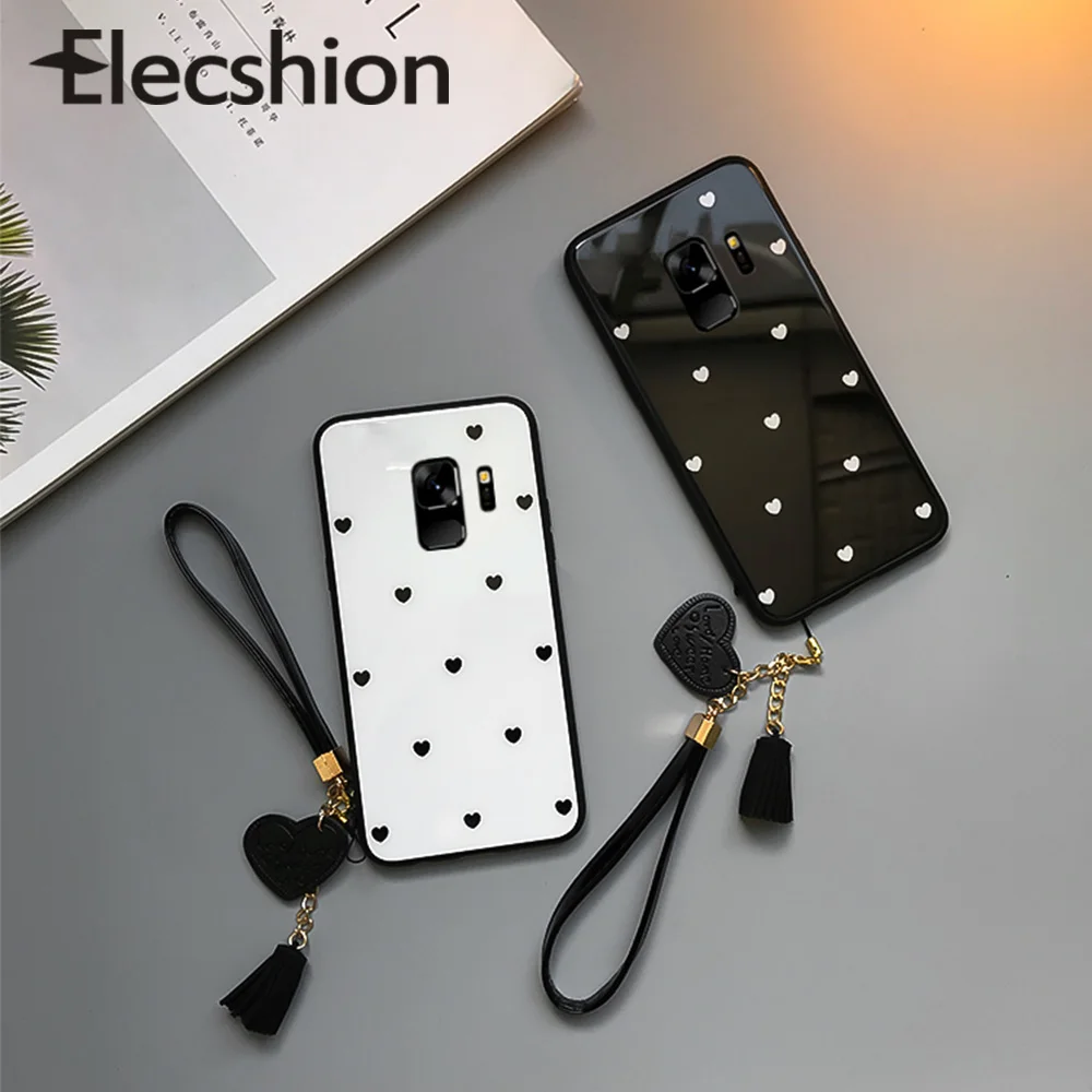 Чехол на шнурке с кисточкой для Samsung Galaxy S20 Ultra S8 S9 Plus S10 Lite Note 8 9 из закаленного