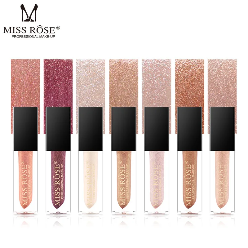 MISS ROSE Waterproof Shimmer Lipstick Golden Color Lip Gloss Nude Gloss Lip Makeup Shimmer Lip Tint Brand Cosmetics